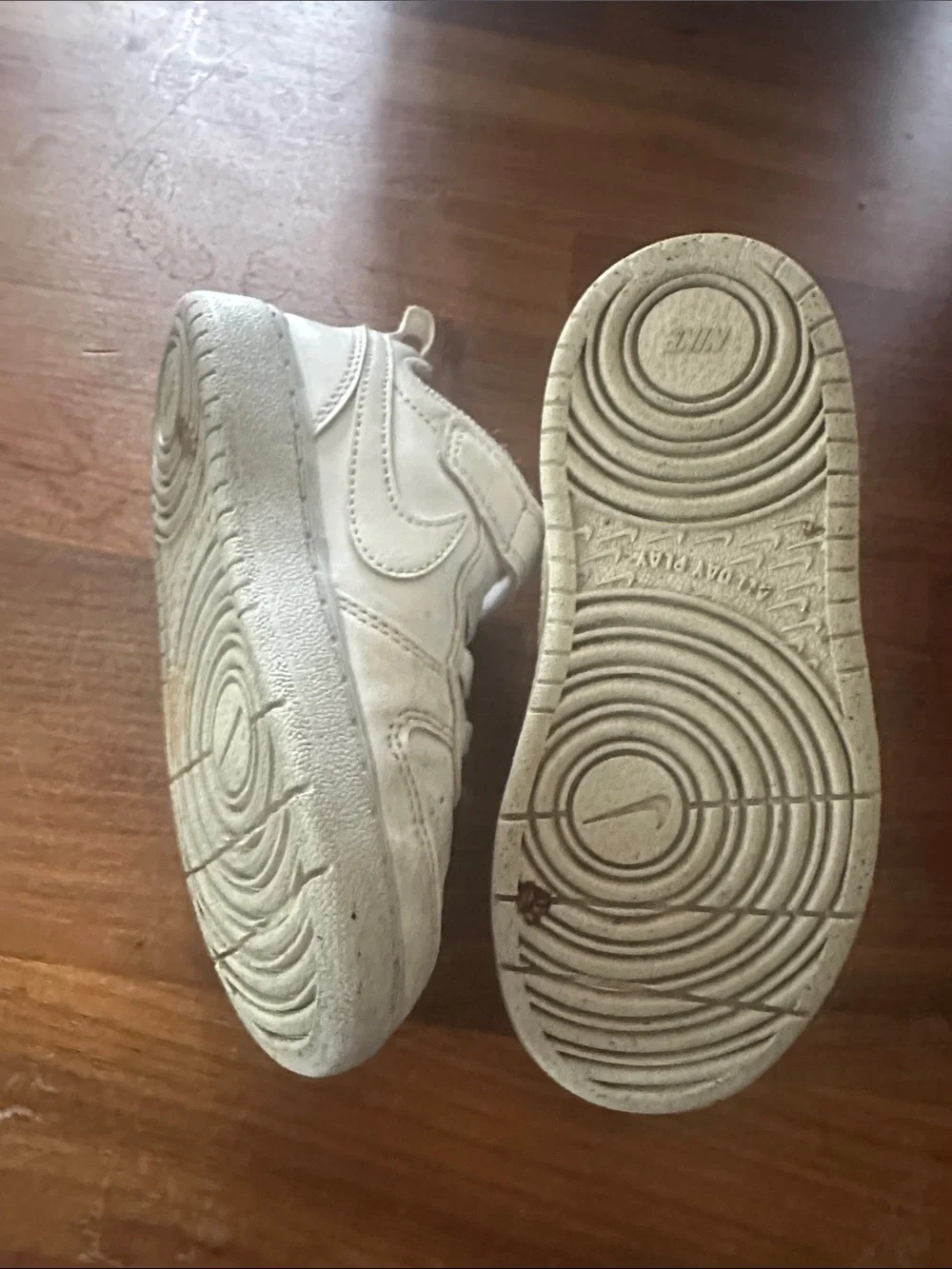 Nike Kids White Velcro & Lace-Style Sneakers